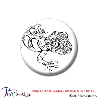 画像1: 缶バッジ44mm-トカゲ-原良輔