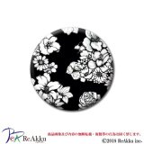 缶バッジ44mm-日常に咲く花言葉-黒-原良輔