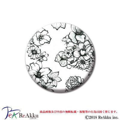 画像1: 缶バッジ44mm-日常に咲く花言葉-白-原良輔