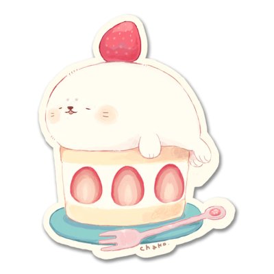 画像1: アザラシのショートケーキ-fumika