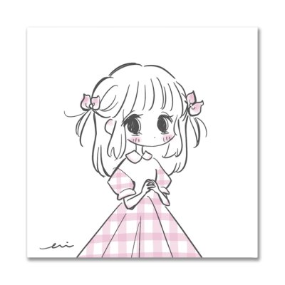 画像1: pink plaid-うび