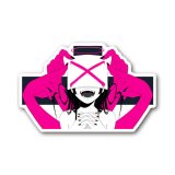 ピンクの手(紺色)-もるめの
