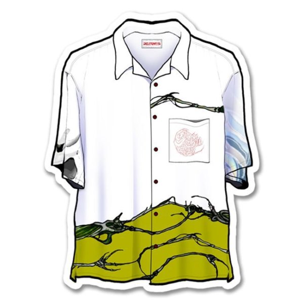 画像1: Short sleeve shirt B-骸骨魚 (1)